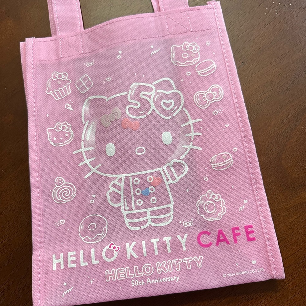 Hello Kitty Cafe 50th Anniversary Mini Tote Bag - Picture 2 of 3